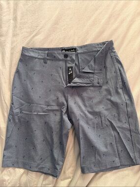 Travis Mathew Light Blue Patterned Men's Shorts